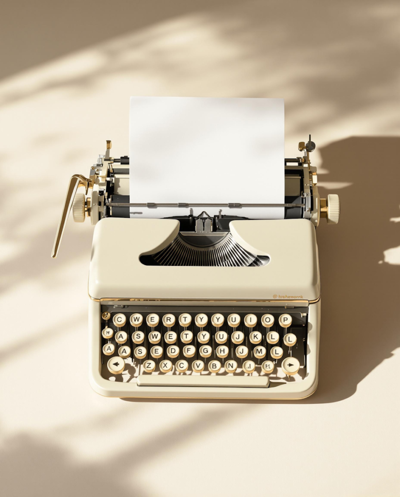 ivory vintage typewriter
